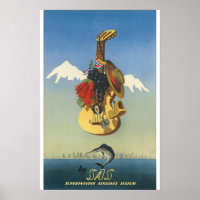 Scandinavian Airline System - Vintage Poster