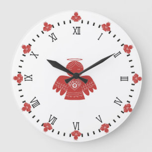 Scandinavian angel art clock