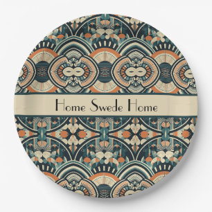 Scandinavian Art Deco customisable Paper Plate
