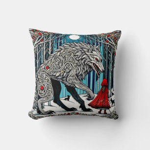 Scandinavian Art, Magic Forest, Fairy Tales Cushion