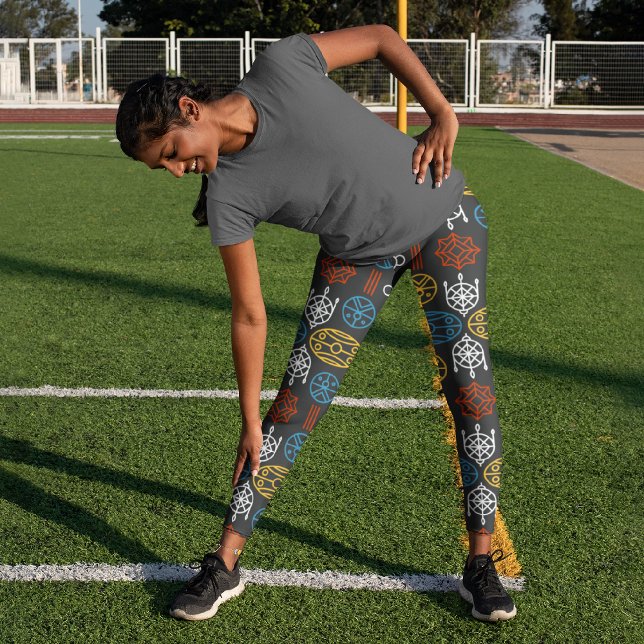 Scandinavian Art Pattern Capri Leggings (Creator Uploaded)