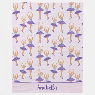 Scandinavian Ballet Ballerina Custom Fleece Blanket