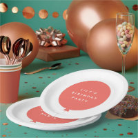 Scandinavian Balloon | Coral Pink Birthday Party