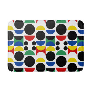 Scandinavian Bauhaus Mid-Century Pattern Bath Mat