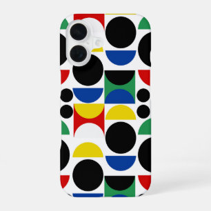 Scandinavian Bauhaus Mid-Century Pattern iPhone 16 Case