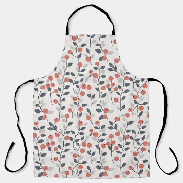 Scandinavian Berry Branches Apron (Front)