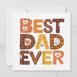 Scandinavian Best Dad Ever Father's Day Holiday Card