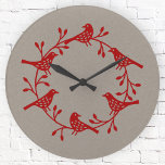 Scandinavian Bird Wreath<br><div class="desc">A modern Scandinavian bird and flower wreath. Red on neutral.  Original art by Nic Squirrell.</div>
