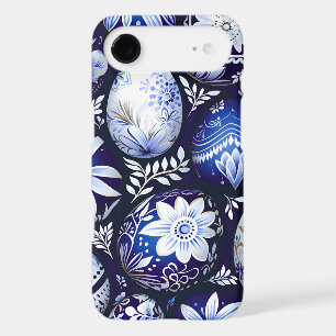 Scandinavian Blue Easter Egg Spring Floral