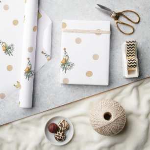Scandinavian Boho Nursery Duck Wrapping Paper