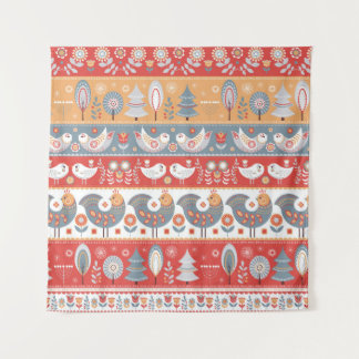 Scandinavian borders: vintage textile design. tapestry