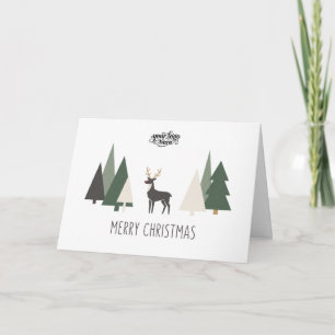 Scandinavian Business Logo Merry Christmas Holiday Card