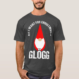 Scandinavian Christmas Glogg omte Gnome T-Shirt
