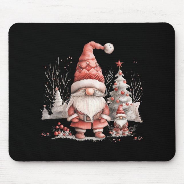 Scandinavian Christmas Gnome Red Berries  Mouse Pad (Front)