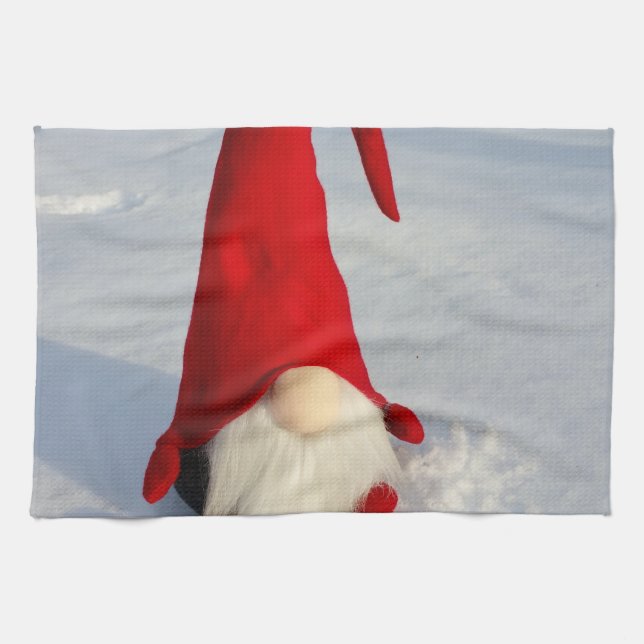 Scandinavian Christmas Gnome Tea Towel (Horizontal)