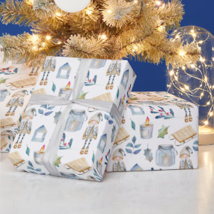 Scandinavian Christmas Gnome Wrapping Paper
