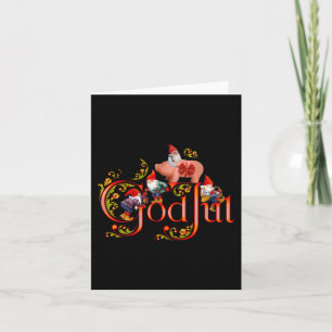 Scandinavian Christmas God Jul Marzipan Pig  Card