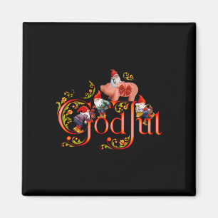 Scandinavian Christmas God Jul Marzipan Pig  Magnet