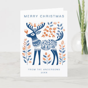 Scandinavian Christmas Holiday Thank You Card