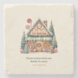Scandinavian Christmas Magic Stone Coaster