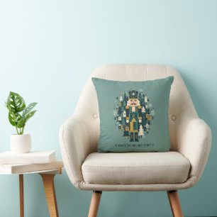 Scandinavian Christmas Nutcracker Cushion