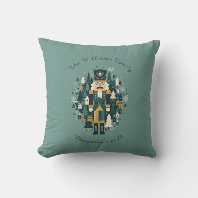Scandinavian Christmas Nutcracker Cushion (Front)