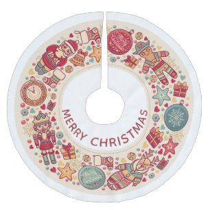 Scandinavian Christmas Ornaments Tree Skirt