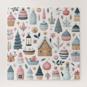 Scandinavian Christmas Pattern Puzzle