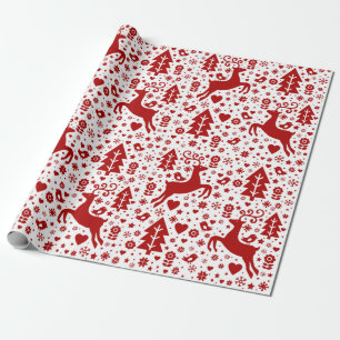 Scandinavian Christmas pattern Wrapping Paper