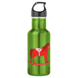 Scandinavian Christmas Rocking Horse 532 Ml Water Bottle