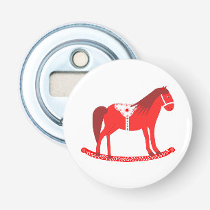 Scandinavian Christmas Rocking Horse Bottle Opener
