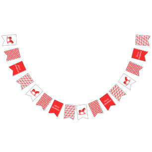 Scandinavian Christmas Rocking Horse Custom Bunting
