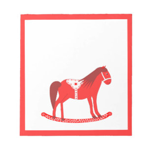 Scandinavian Christmas Rocking Horse Notepad