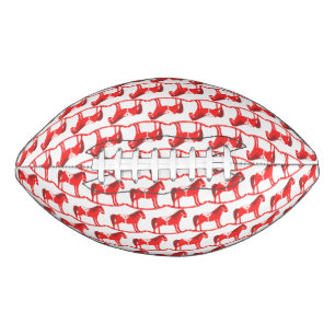 Scandinavian Christmas Rocking Horse Patterned Football