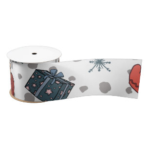 Scandinavian Christmas Satin Ribbon – Premium