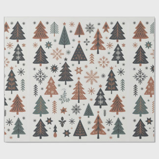 Scandinavian Christmas Seamless Pattern Wrapping Paper