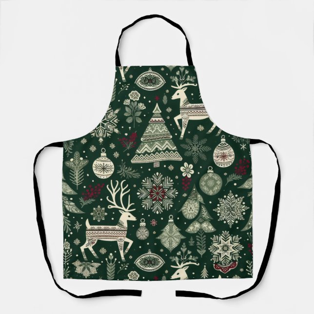 Scandinavian Christmas Time Apron (Front)
