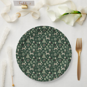 Scandinavian Christmas Time Paper Plate