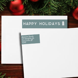 Scandinavian Christmas Tree Address Label