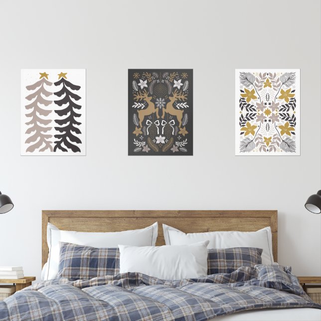 Scandinavian Christmas Tree & Reindeer  (Bedroom)
