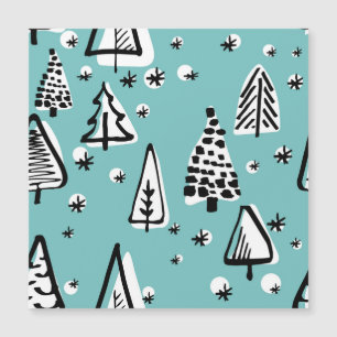 Scandinavian Christmas trees: vintage graphics.