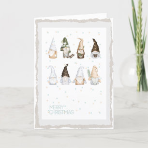 Scandinavian Christmas Winter Gnomes Holiday Card