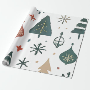 Scandinavian Christmas Wrapping Paper Minimalist