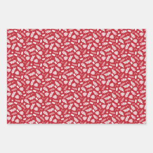 Scandinavian Christmas Wrapping Paper Sheet