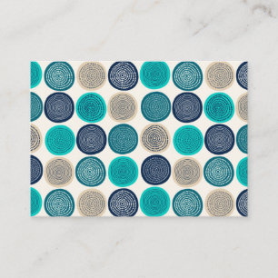 Scandinavian Circle Dots Mandala Pattern 1 Business Card