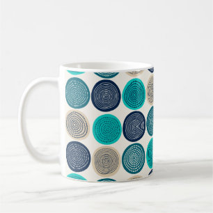Scandinavian Circle Dots Mandala Pattern 1 Coffee Mug
