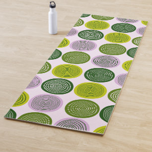 Scandinavian Circle Dots Mandala Pattern 2 Yoga Mat