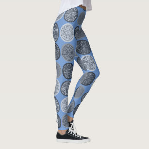 Scandinavian Circle Dots Mandala Pattern 3 Leggings
