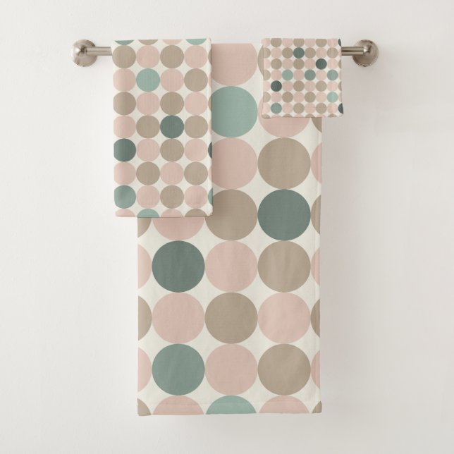 Scandinavian Circle Pattern Towel Set (Insitu)