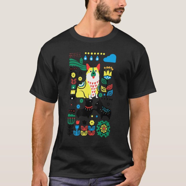 Scandinavian Corgi T-Shirt (Front)